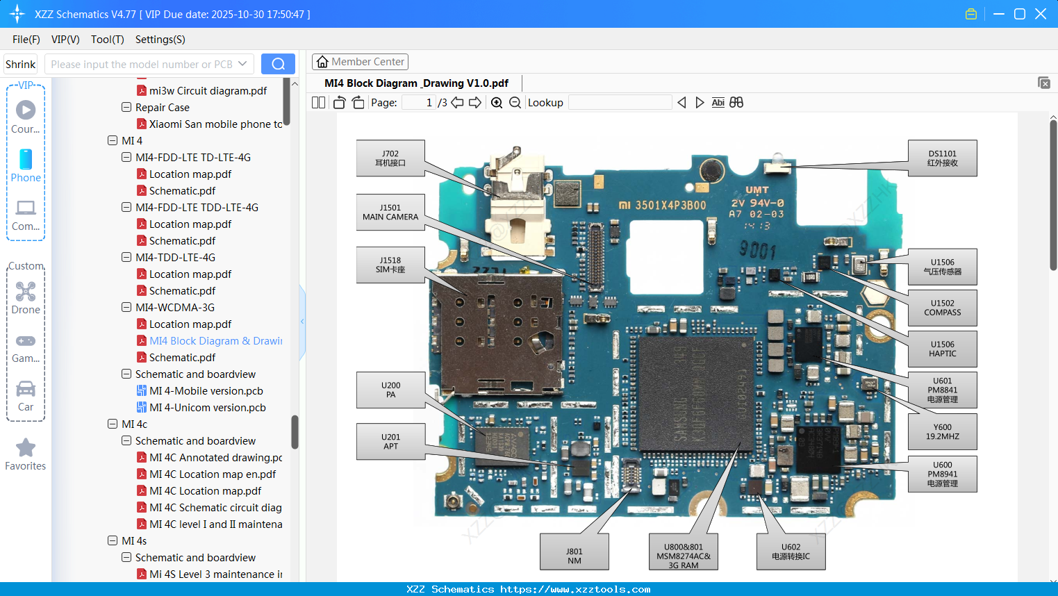 Xiaomi MI4 Block Diagram & Drawing V1.0